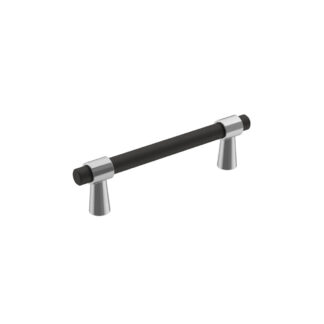 Amerock BP36858FB26 3-3/4" Mergence Pull - Matte Black & Polished Chrome