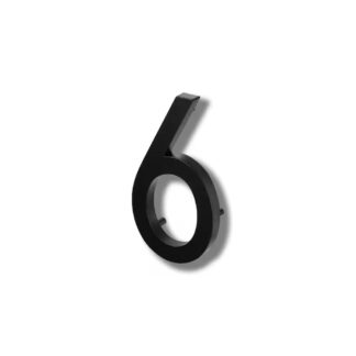 Klassen 1050944 10" Aluminum Cast Elite House Number, #6 - Black (N/A)