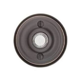 Emtek 2400 Brass Doorbell Button with Regular Rosette