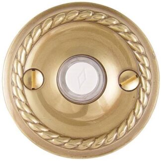 Emtek 2401 Brass Doorbell Button with Rope Rosette