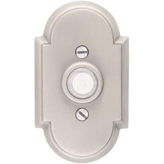 Emtek 2408 Brass Doorbell Button with #8 Rosette