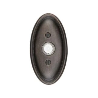 Emtek 2414 Lost Wax Cast Bronze Doorbell Button with #14 Rosette