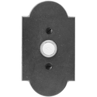 Emtek 2421 Sandcast Bronze Doorbell Button with #1 Rosette