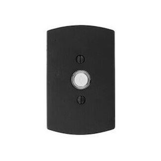 Emtek 2424 Sandcast Bronze Doorbell Button with #4 Rosette