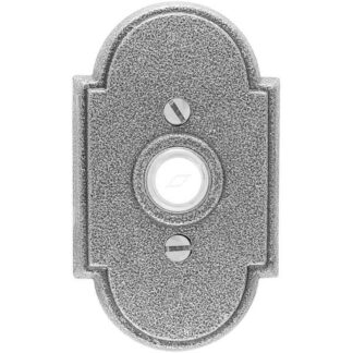 Emtek 2431 Wrought Steel Doorbell Button with #1 Rosette