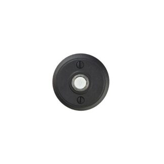 Emtek 2432 Wrought Steel Doorbell Button with #2 Rosette