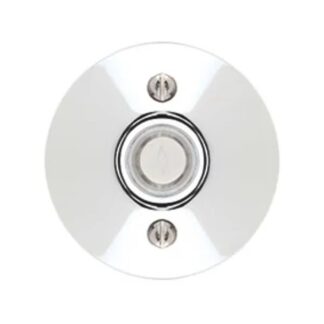 Emtek 2457 Brass Doorbell Button with Modern Rosette