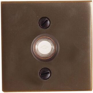 Emtek 2459 Brass Doorbell Button with Square Rosette