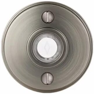 Emtek 2466 Brass Door Bell Button with Watford Rosette