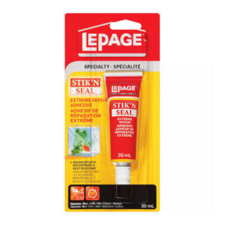 LePage Stik'N Seal 1366092 - 30ML Extreme Repair Adhesive, Clear, 30 mL Carded Tube
