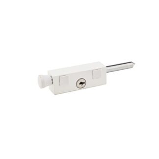Emtek 206016 Keyed Patio Door Bolt, White