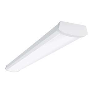 Metalux NWS Selectable Wrap Series 4NWS3C3-UNV Wrap Light, 120/277 V, 33.9 W, LED Lamp, 3800, 5272 Lumens, Steel Fixture