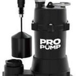 PROPUMP SBI03304VP Sump Pump, 1-Phase, 5 A, 115 V, 1/3 hp, 1-1/2 in Outlet, 28 ft Max Head, 4080 gph, Cast Iron