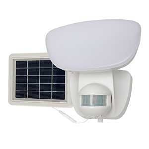 Halo SLFS Solar Series SLFS1AM1W Security Flood Light, 70 W, 1-Lamp, LED Lamp, Bright White, 1000 Lumens, White Fixture