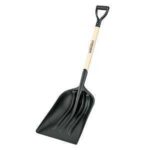 Landscapers Select 35799 Scoop Shovel, 13.386 in W Blade, 23.62 in L Blade, 3.7 mm, Poly Blade, Wood Handle