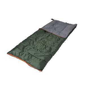 Stansport 522-100 Sleeping Bag, 75 in L, 33 in W, Rectangular, Polyester, Green