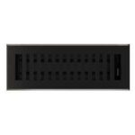 Imperial RG3476 Decorative Floor Register, 10 in L, 3 in W, Cast Iron/Steel, Black, Rustic