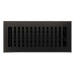 Imperial Montezuma Series RG3477 Decorative Floor Register, 4 in L, 10 in W, Steel, Matte Black