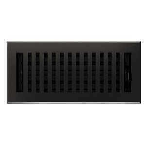Imperial Montezuma Series RG3477 Decorative Floor Register, 4 in L, 10 in W, Steel, Matte Black