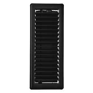 Imperial RG0254 Floor Register, 5-1/4 in L, 12 in W, Steel, Matte Black, Powder-Coated