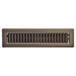 Imperial RG3654 Floor Register, 2-1/4 in L, 12 in W, Steel, Chocolate, Powder-Coated