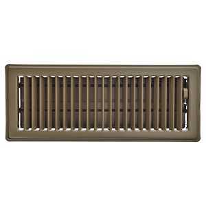 Imperial RG3657 Floor Register, 12 in W, Steel, Chocolate, Powder-Coated