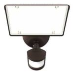 Halo TGS Series TGS5S401MSCB Security Flood Light, 120/277 V, 50 W, 1-Lamp, LED Lamp, Bright White, 4800 Lumens