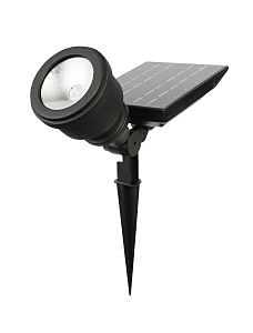 Boston Harbor 28212 Spotlight Solar Light, Lithium-Ion Battery, 1-Lamp, LED Lamp, Black, Battery Included: Yes
