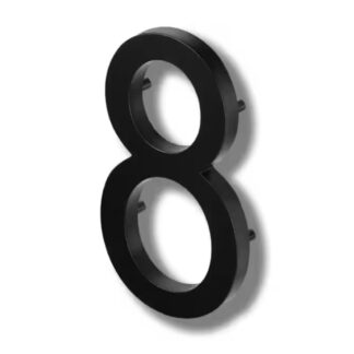 Richelieu 1050960 10" Aluminum Cast Elite House Number #8 - Black