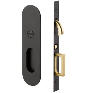 Emtek 2165 2" x 7 1/4" Privacy Narrow Oval Pocket Door Mortise Lock