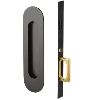 Emtek 2166 2" x 7 1/4" Dummy Narrow Oval Pocket Door Mortise Lock