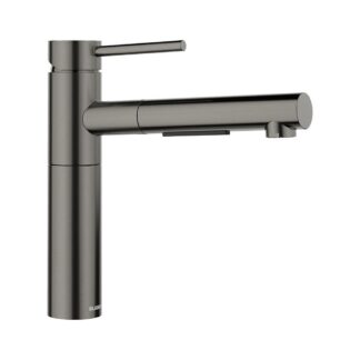 Blanco 527562 Alta II Low Arc Pull-Out Dual-Spray Kitchen Faucet - Satin Dark Steel