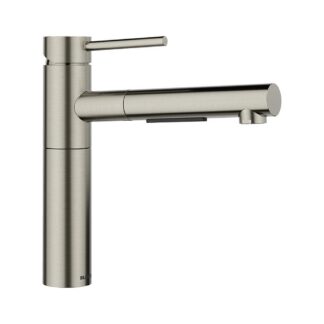 Blanco 443256 Alta II Low Arc Pull-Out Dual-Spray Kitchen Faucet - Satin Platinum