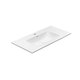 Stonetouch 36" Porto Porcelain Vanity Top - White Gloss