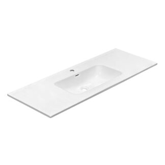 Stonetouch 48" Porto Porcelain Vanity Top - White Gloss