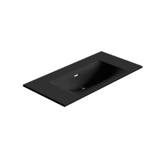 Stonetouch 36" Neve Mineralsolid Vanity Top - Black Matte