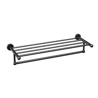 ICO V68725 Ember Towel Shelf With Bar - Matte Black