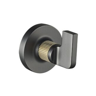 ICO V69210.58 Blaze Towel Hook - Matte Black/PVD Brushed Gold