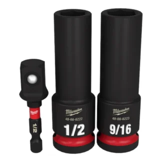 Milwaukee 49-66-4485 SHOCKWAVE™ Impact Duty™ 1/2" Drive SAE Deep 6-Point Socket Set, 3 Pack
