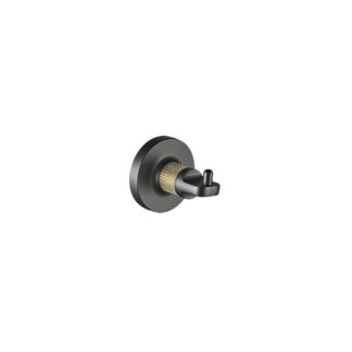 ICO V69230.58 Blaze Towel Hook - Matte Black/PVD Brushed Gold