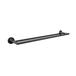 ICO V70185 Glow 24" Double Towel Bar - Matte Black