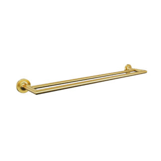 ICO V70188 Glow 24" Double Towel Bar - PVD Brushed Gold