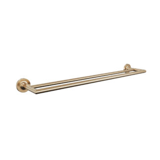 ICO V70189 Glow 24" Double Towel Bar - PVD Brushed Bronze