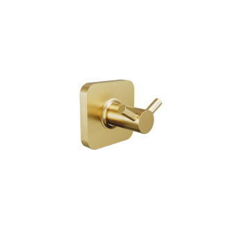 ICO V71228 Vapor Double Towel Hook - PVD Brushed Gold