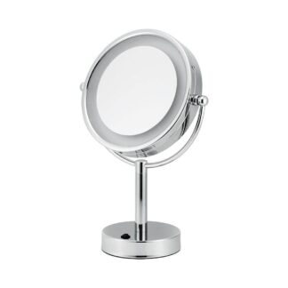 ICO V9013 8.5" Double Sided Lighted Freestanding Mirror - Chrome