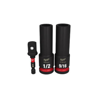 Milwaukee 49-66-4485 SHOCKWAVE Impact Duty™ 1/2" Drive SAE Deep 6 Point Socket Set, 3 Pack