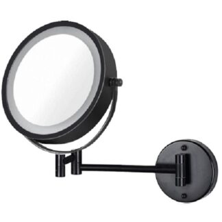 ICO V9055 8.5" Double Sided Lighted Wall-Mounted Mirror - Matte Black