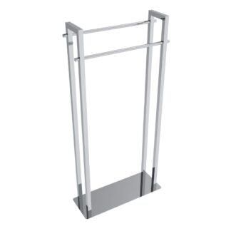 ICO V91353 Square Freestanding Towel Stand - Chrome