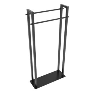 ICO V91355 Square Freestanding Towel Stand - Matte Black