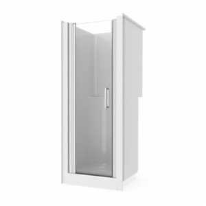 Maax Jasmin Sleek DI Series 107574-000-002-102 One-Piece Shower, 30 in L, 32 in W, 73-1/2 in H, AcrylX, Chrome, Square